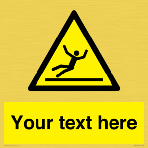 Custom Figure Slipping Sign